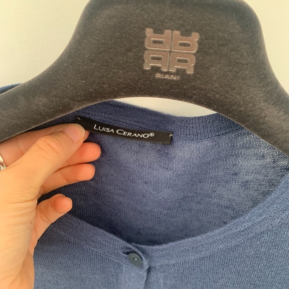 Blue Light Linen Luisa Cerano vest - Picture 2 of 5